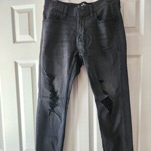 Hollister Distressed Black Skinny Jeans